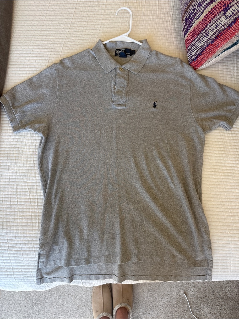Polo by Ralph Lauren Light Gray Short-Sleeve Polo with Navy Pony
